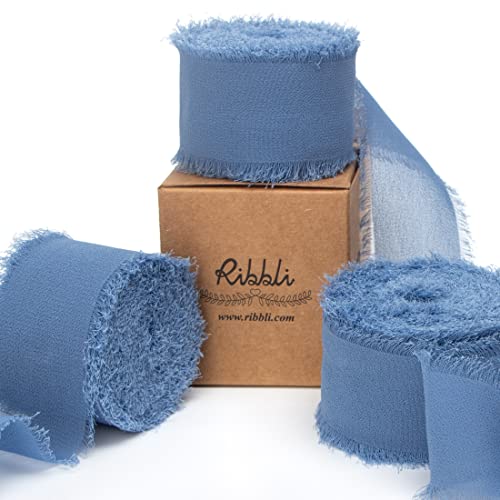 Dusty Blue Chiffon Ribbon (90 Foot)