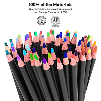 180 Colored Pencils Soft Core Color Pencil Set for Adult Coloring (180 Count)