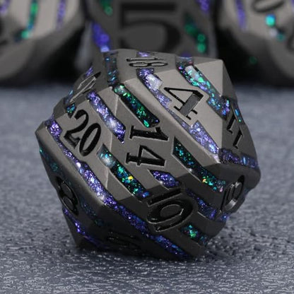 Inlay Metal Dice Set 7pcs
