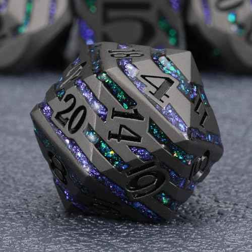 Inlay Metal Dice Set 7pcs