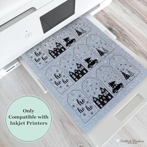 Cardstock Warehouse Diamond Print Inkjet Glitter (15 Count)