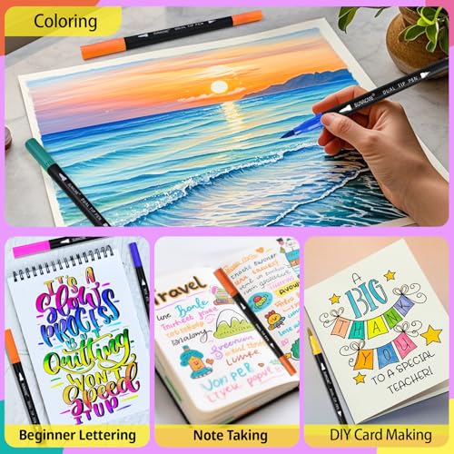 36 Colors Dual Brush Marker Pens (36 Count)