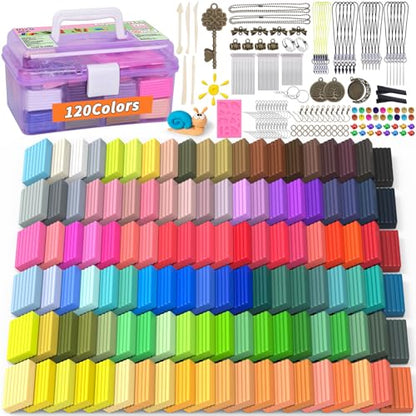 285 Pcs Polymer Clays 120 Bright Colors Oven Bake Clay Non