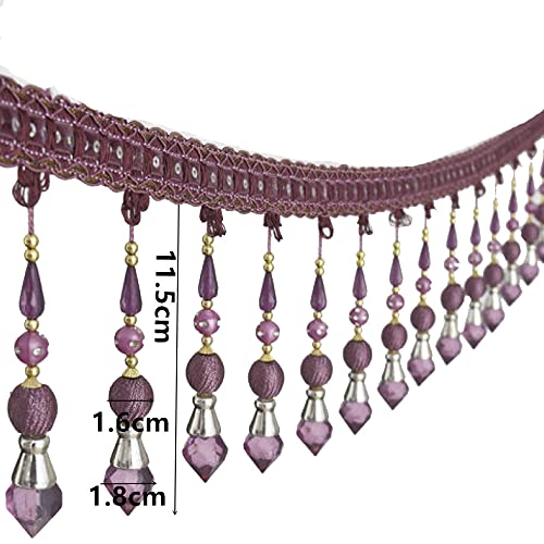 3yards Beading Fringe Trimming Long Beads Tassel Curtain Trim Ribbon Trim for Cover Edge Decorative