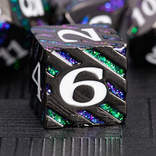 Inlay Metal Dice Set 7pcs