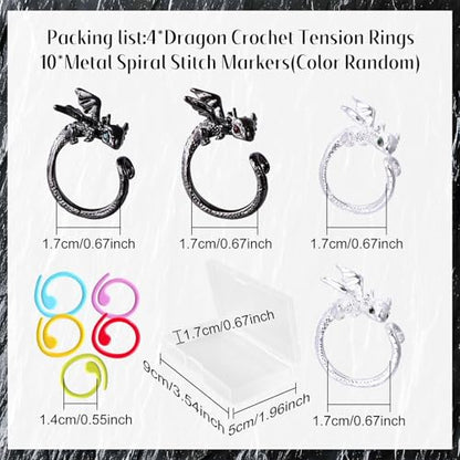 4PCS Crochet Rings