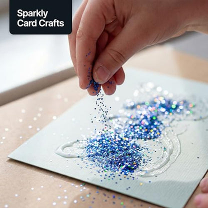 Craft Glitter Sapphire Blue Holographic 100g Extra Chunky Glitter (3.5 Ounce)