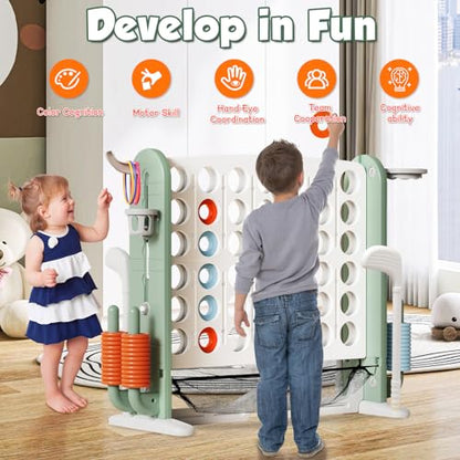 Giant 4 in-A-Row Connect Game Set, White