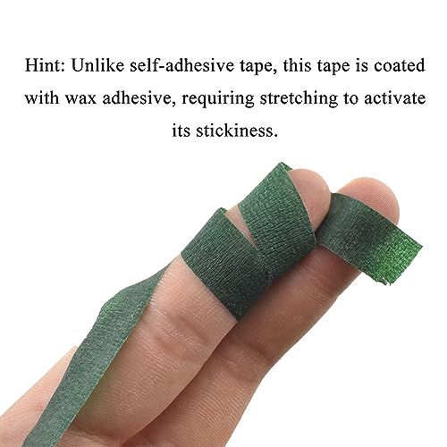 Dark Green 3Rolls 0.5Inch Wide Floral Tape