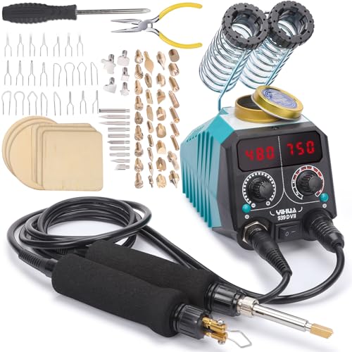 939D VII Pyrography Tool Wood Burning Pen Kit Station 2 (87 Count)