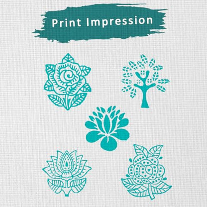 Floral Wood Printing Stamp (5 Count)