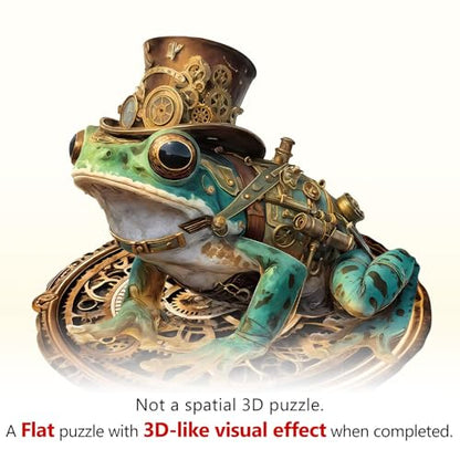 Steam Hopper Frog Puzzles Adults Gifts for Women Men Wooden 210 Pieces 13.4 x 13.0in