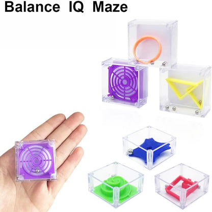 24 Pcs Balance IQ Maze Game，Mini Maze Cube Puzzle Box 3D Brain Maze Toy Puzzles Party Favor Games, Ideal Prizes Gifts for Kids and Adults