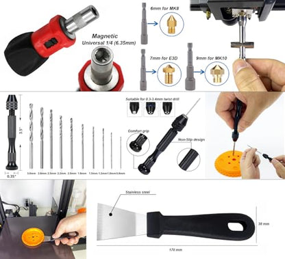 124Pcs 3D Printing Accessory Tools with Tool Bag for Remove (124 Count)