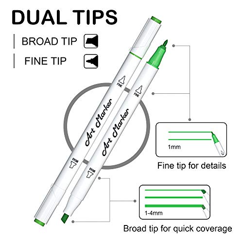 Dual Tip Alcohol Based Art Markers (30 Count)