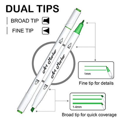 Dual Tip Alcohol Based Art Markers (30 Count)