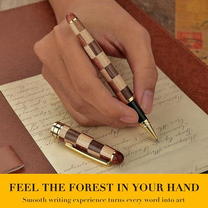 Luxury Wood Ballpoint Pen Writing Set