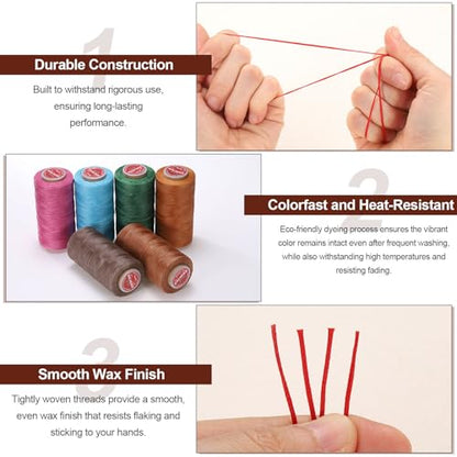 Flat Leather Sewing Waxed Thread