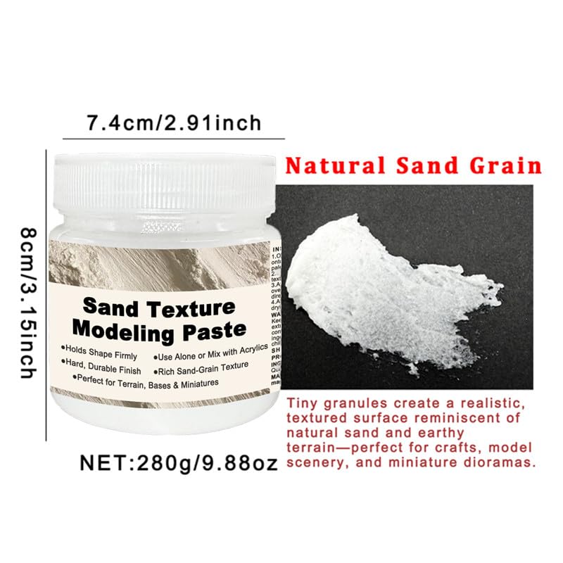 Acrylic Modeling Paste 3D Art Texture Paste 9.88oz (9.8767 Ounce)