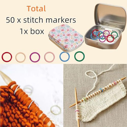 50Pcs Spiral Stitch Markers for Crocheting