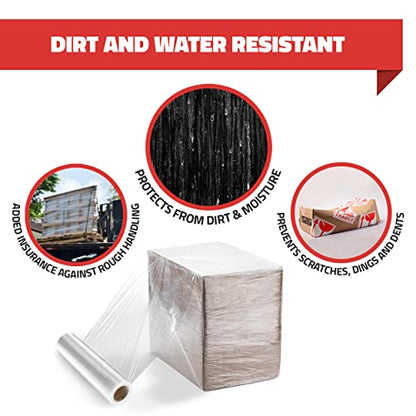 80 Pack Stretch Wrap 18 Inch 80 Gauge Shrink Wrap (1100 Sq Ft)