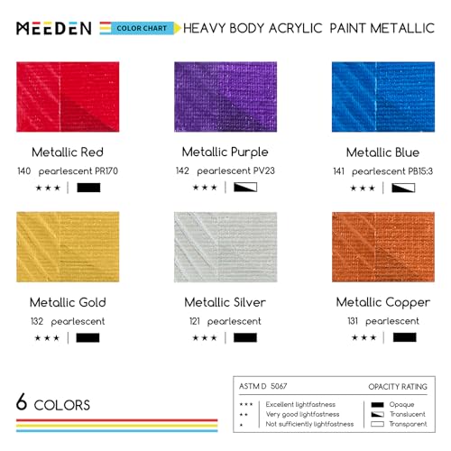 Metallic Acrylic Paint Set (12.17 Fl Oz)