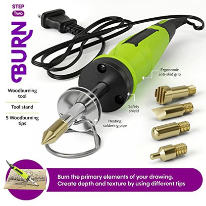 Beginners Wood Burning Kit for Kids (40 Count)