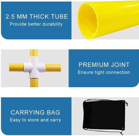 Giant Tic Tac Toe Game, Premium Portable PVC Framed Yard Toss Game, Large Outdoor Indoor Tic Tac Toe Game for Adults and Kids(4ft x 4ft)