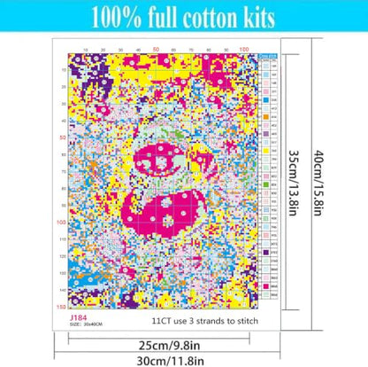 Christmas Stamped Cross Stitch Kits for Beginners Adults 11CT
