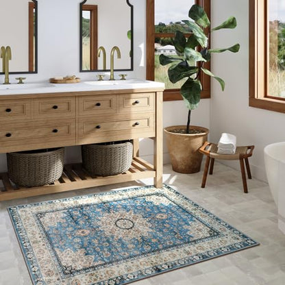 Felice Oriental Floral Medallion Area Rug (15 Sq Ft)