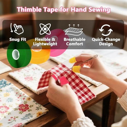 6 Pack Thimble Tape for Hand Sewing (6 Count)