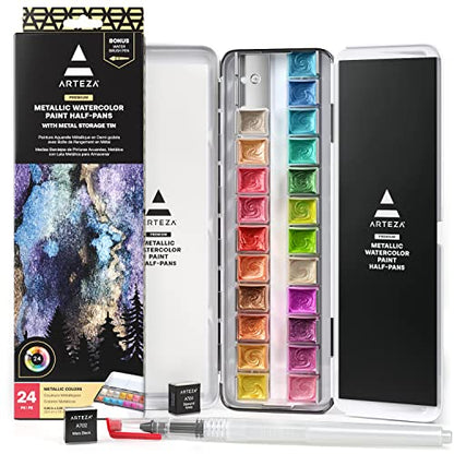 Metallic Watercolor Paint Set (24 Fl Oz)