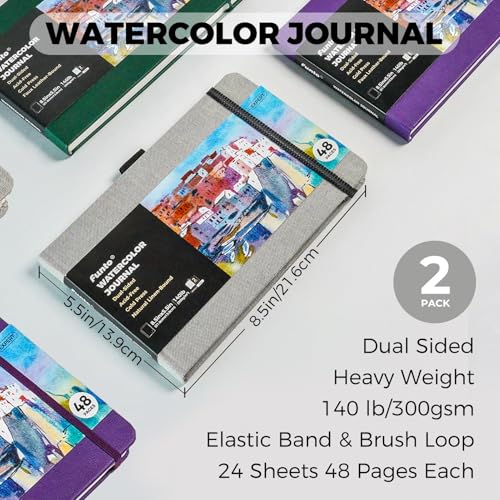 Classic Hardcover Watercolor Journal (2 Count)
