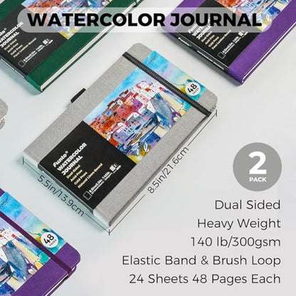 Classic Hardcover Watercolor Journal (2 Count)