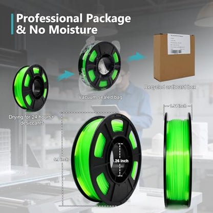 3D Printer Filament PLA Glow in The Dark Filament PLA 1.75mm 250g