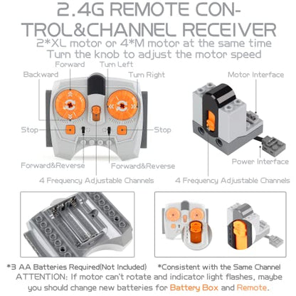 54PCS Power Function Motor Set