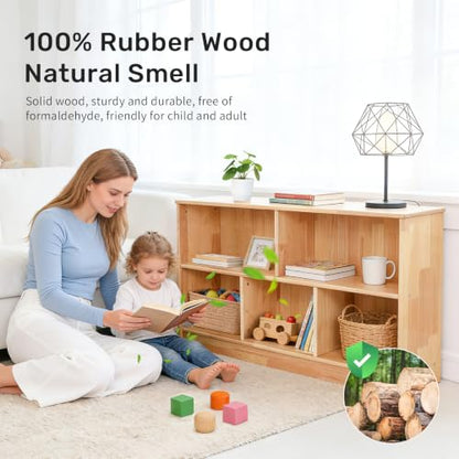 Rubber Wood Montessori Bookshelf (4 Count)