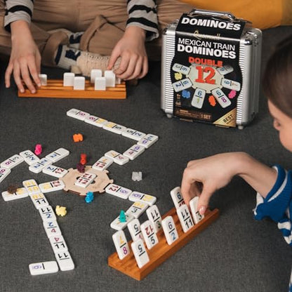 Mexican Train Dominoes Set with Numbers