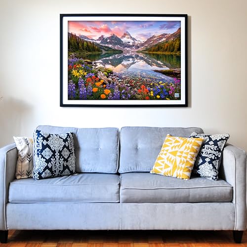 Glacier Lake Reflections 1000 Pieces Large Format Jigsaw Puzzle