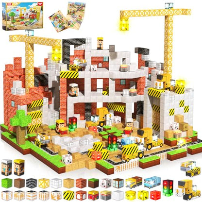 200PCS Light Up Magnetic Blocks