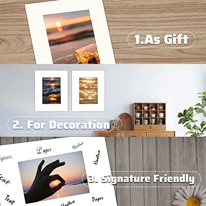 10 Pack Acid Free Ivory Picture Frame Mats