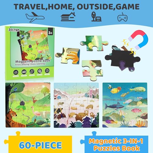 Magnetic Puzzles for Toddlers 3 (60 Count)