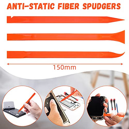 18 Pcs Carbon Fiber Plastic Scrapers Cleaning Tool Non (18 Count)