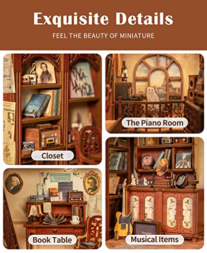 Book Nook Kit DIY Miniature House Dollhouse for Adults