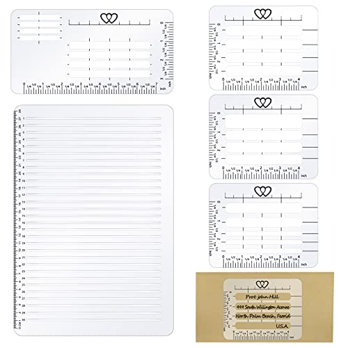 5 Pack Straight Line Stencil for Journaling