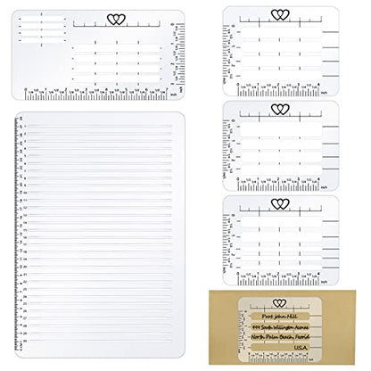 5 Pack Straight Line Stencil for Journaling