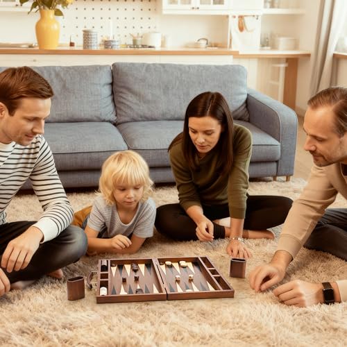 Sapele Wood Backgammon Board Game Set