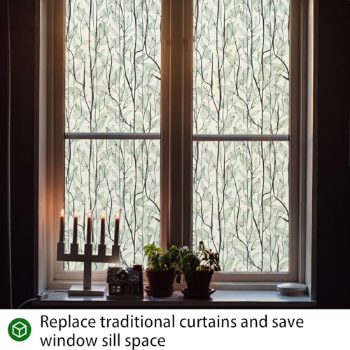 Window Film Privacy Decorative Window Clings 35.4'' x 78.7'' (19.35 Sq Ft)