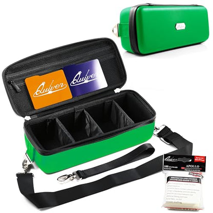 Green Bolt Card Carrying Case fits Pokemon Cards and other TCG Games