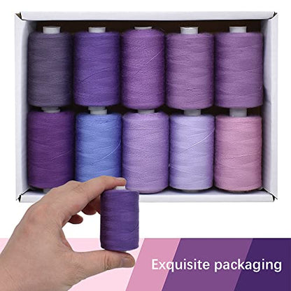 Sewing Thread 10 Color Sewing Industrial Purpose 1000 Yards Per Spool 40S